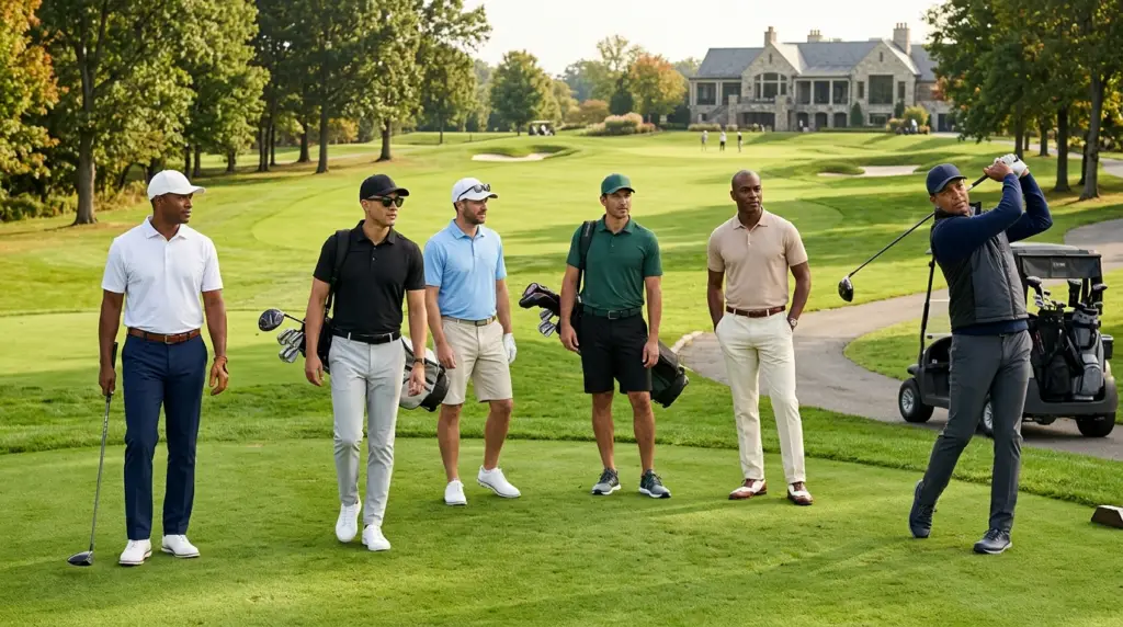 men's golf outfit