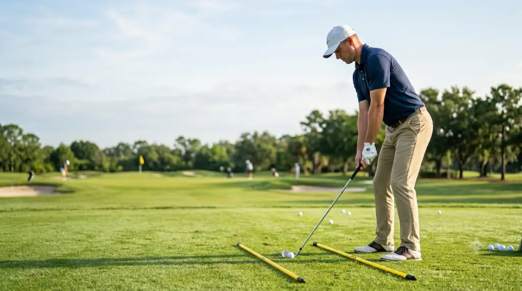 golf alignment stick drills