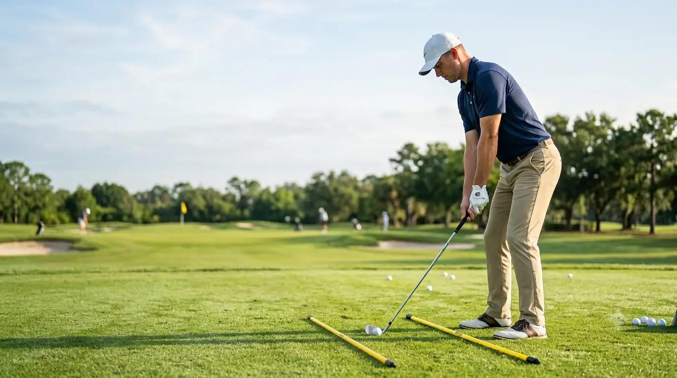 golf alignment stick drills